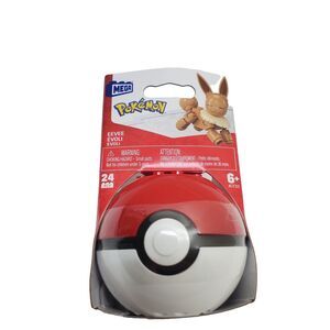 MEGA Construx Pokemon Eevee Pokeball [Happy/Closed Eyes] NEW SEALED